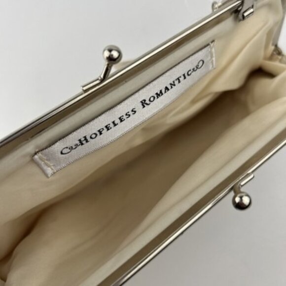 Vintage Evening Bag Hopeless Romantic Handstitched in Victorian Style Chain NOS - Picture 10 of 12